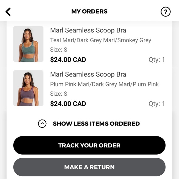 Lot of 2 Gymshark Sports Bras Sz S Small EUC Marl Seamless - Picture 3 of 3